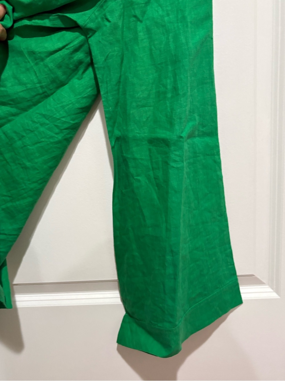 Fanm Mon Emerald Green Lace-Up Tunic with Floral Embroidery - Picture 4 of 5
